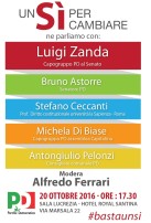 Un Sì per cambiare - incontro con Zanda, Astorre, Di Biase, Pelonzi e Ferrari - 20/10 ore 17:30